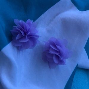 purple flower earrings